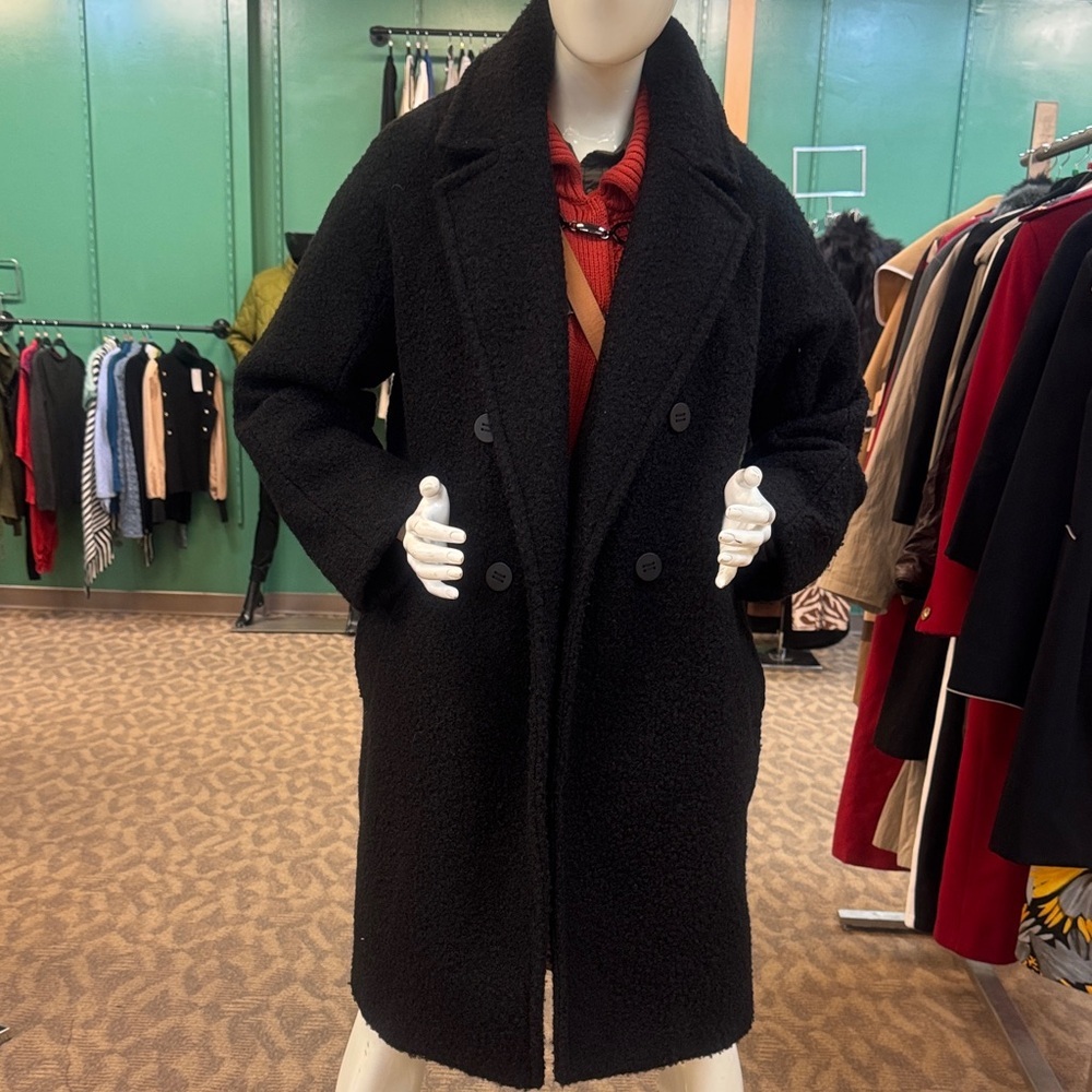 Black Double-Breasted Coat